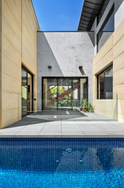 Boulevard House contemporain-piscine