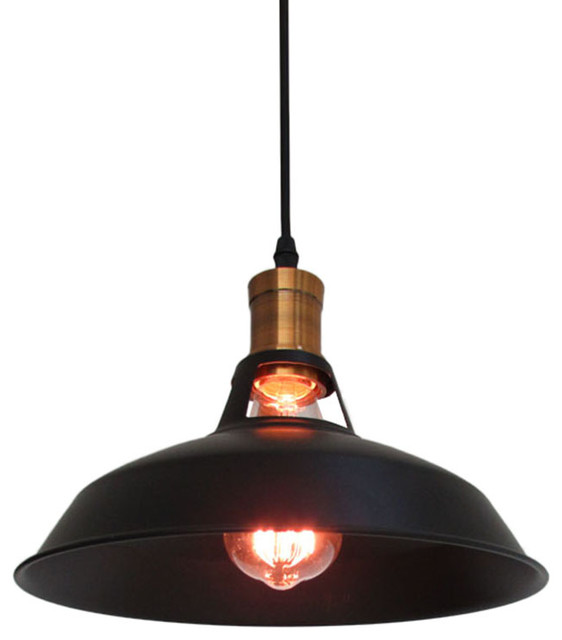 Retro-Style Shaded Pendant Light