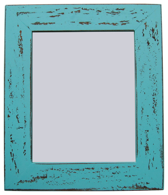 Rustic Malibu Blue Distressed Wood Frame, 10"x10"