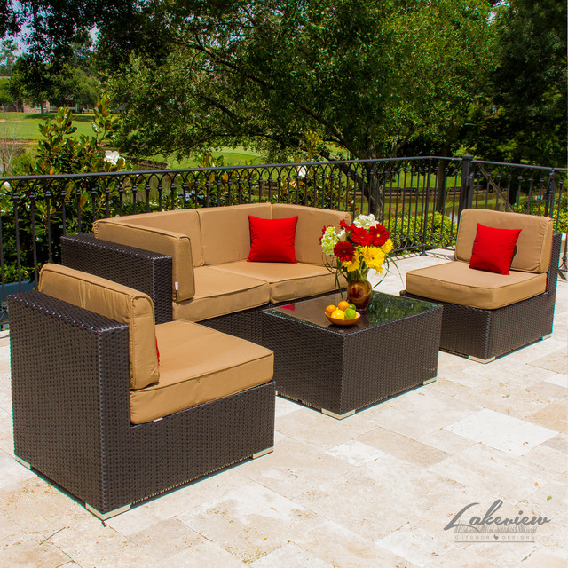 Avery Island 4Person Patio Conversation Set Modern Patio New Orleans by BBQGuys