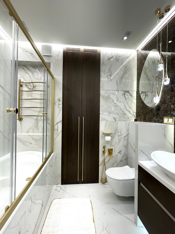 Санузел под мрамор Лабрадор