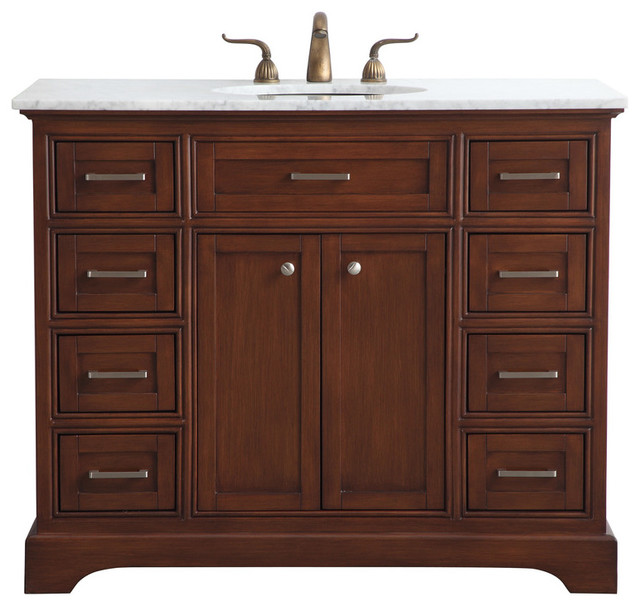 Elegant Decor Vf15042Wh 42" Single Bathroom Vanity Set, White
