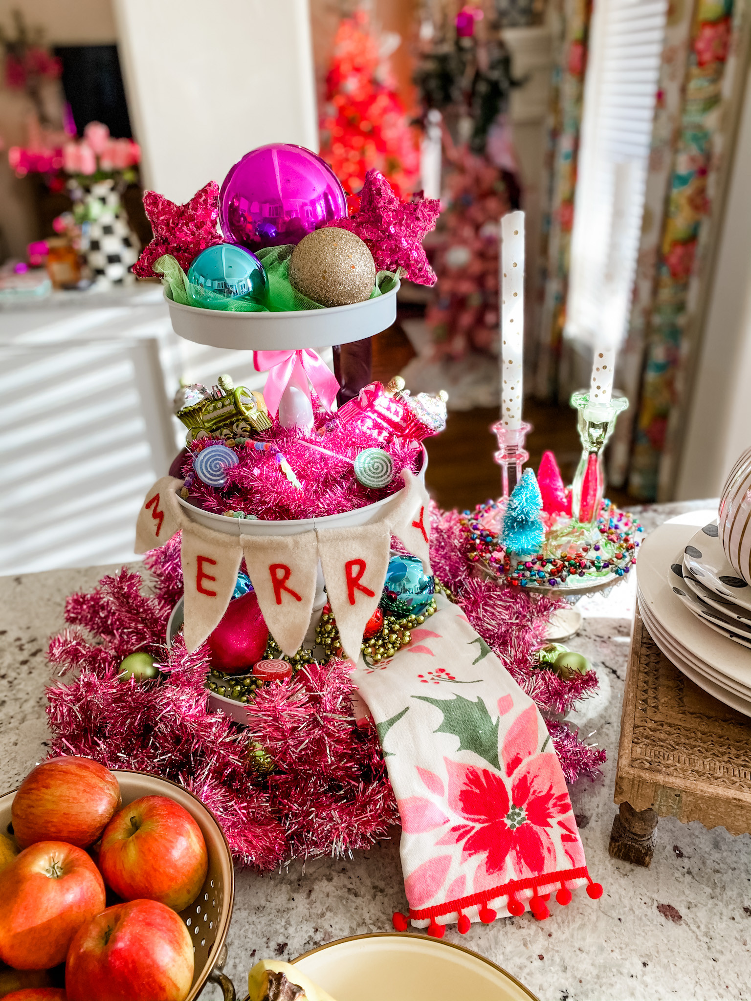 Pink Christmas Home Decor