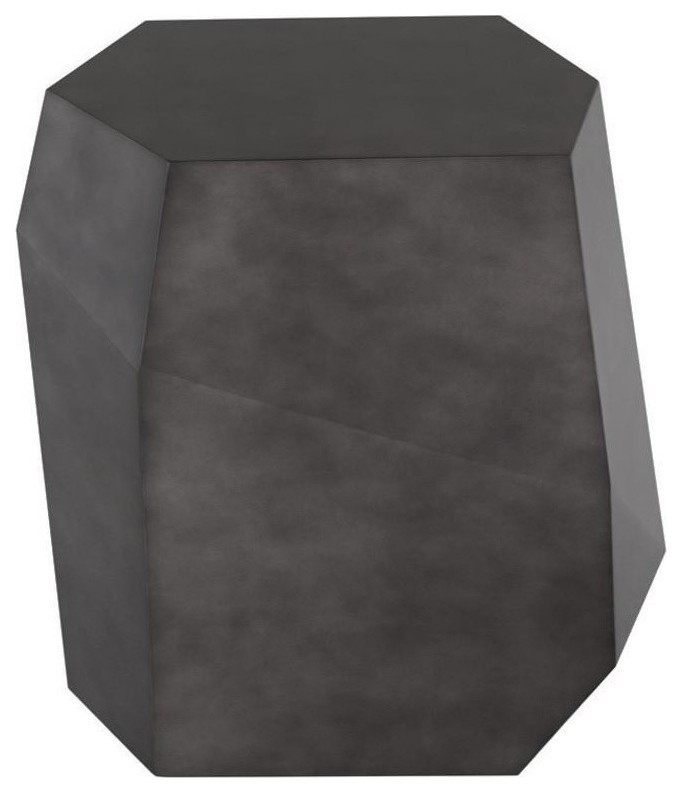 Carle Pewter Side Table Industrial Side Tables And End Tables by