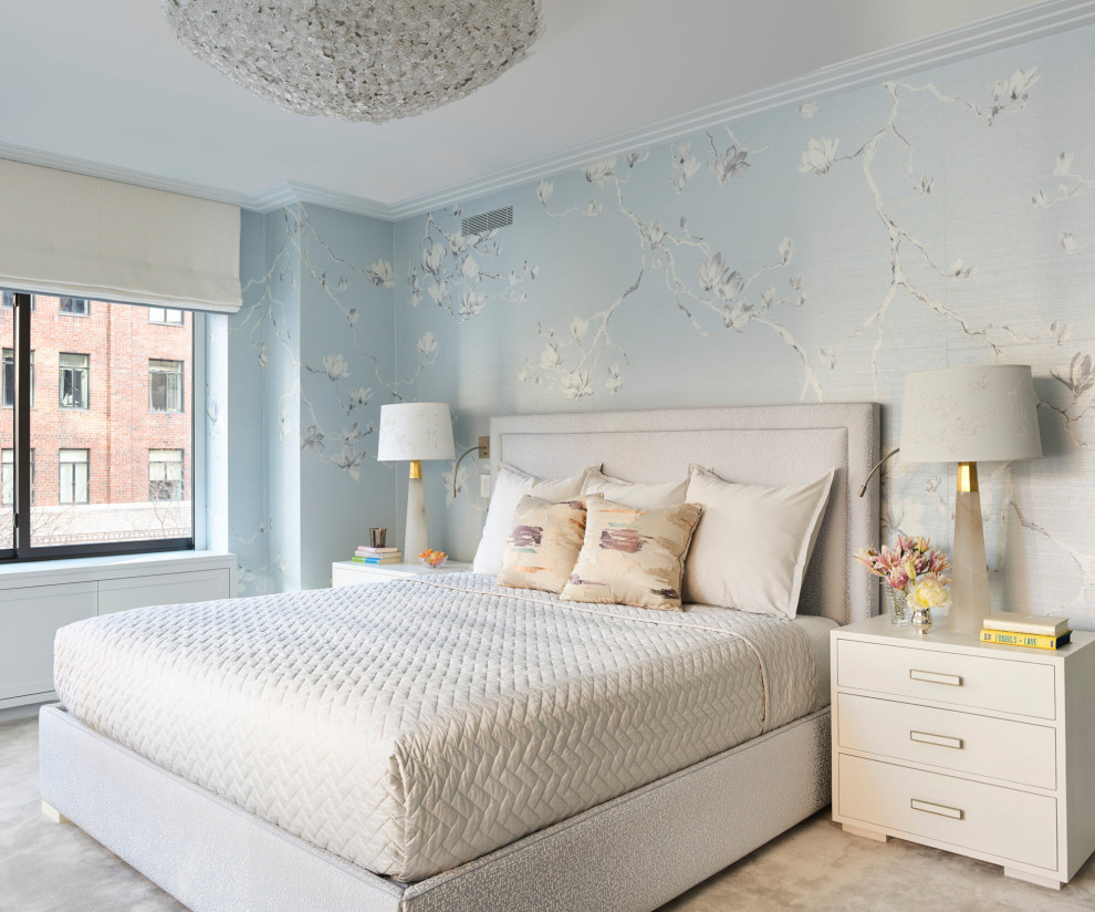 Inspiration for a transitional bedroom remodel in New York