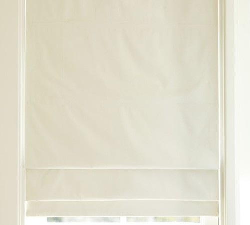 Cameron Cotton Cordless Roman Shade With Blackout Lining