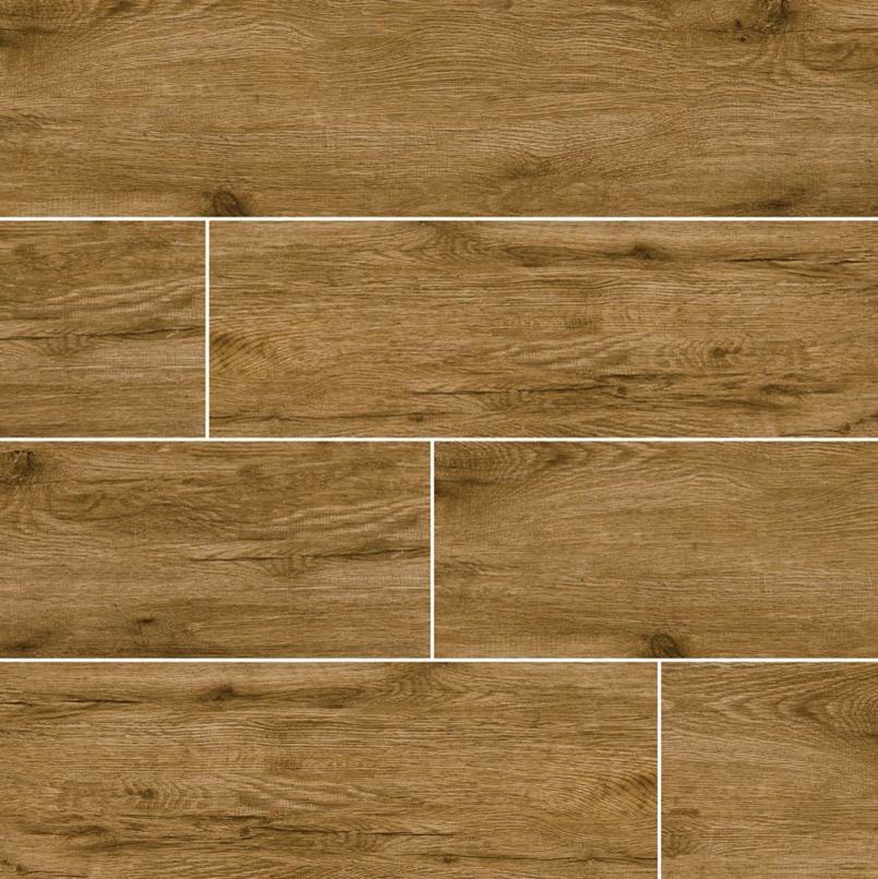 Celeste Nutmeg Black Matte Wood Look Ceramic Tile Sample