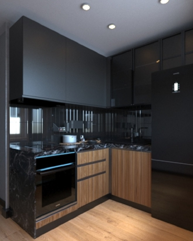 Кухня в стиле лофт для Холостяка