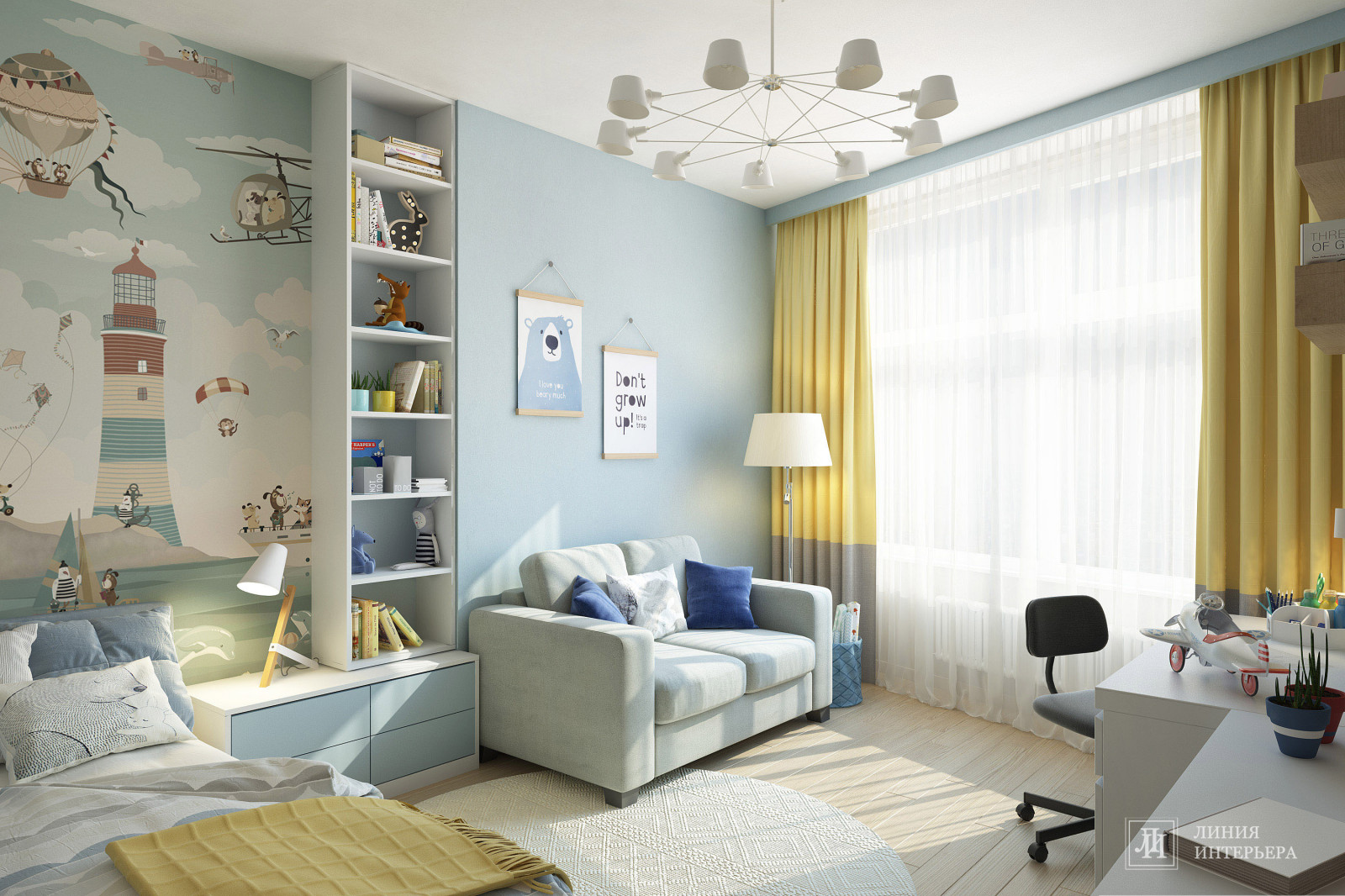 Дизайн интерьера 3-х комнатной квартиры в ЖК Триколор