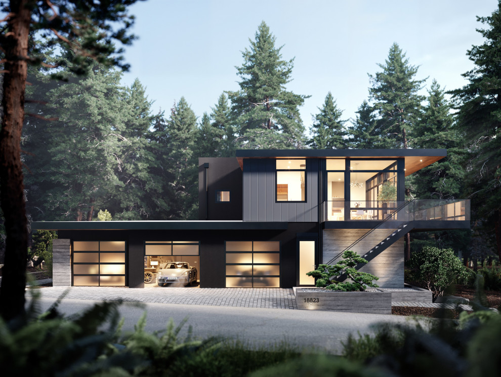 Modern House in Pine tree Forest, Edmonds