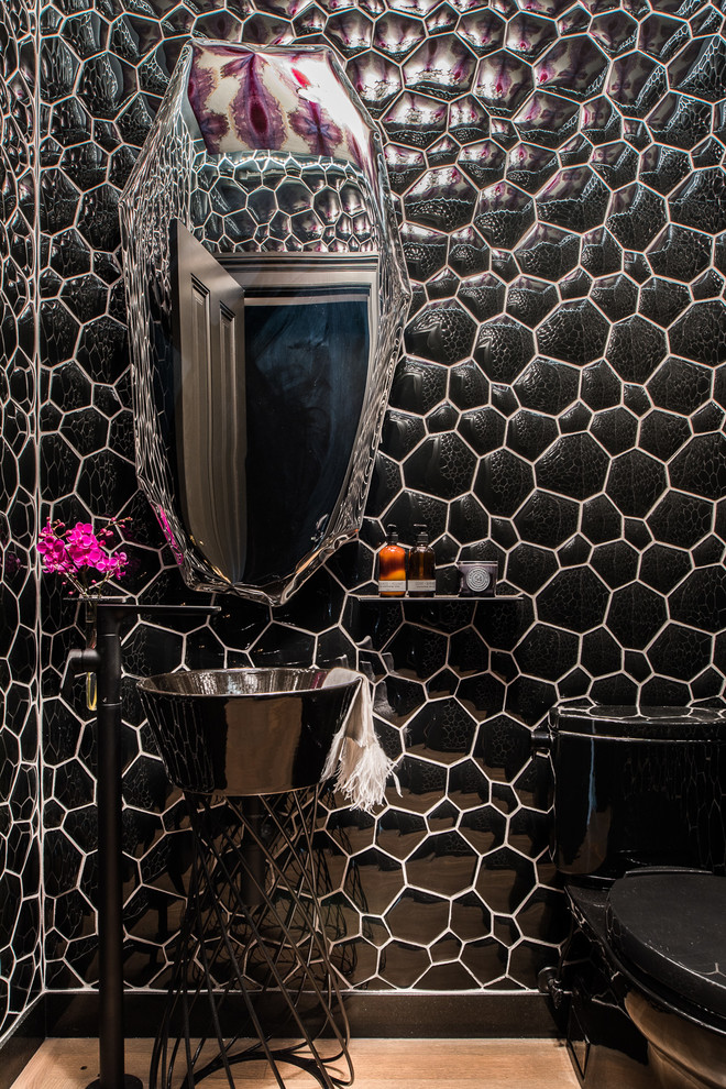 Inspiration for an eclectic powder room in San Francisco.