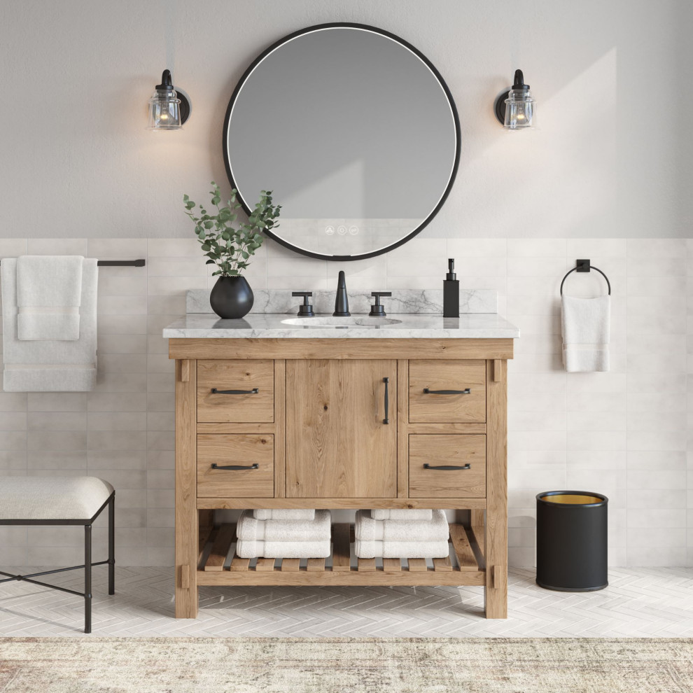 Bosque Bath Vanity Transitional Bathroom Vanities And Sink Consoles