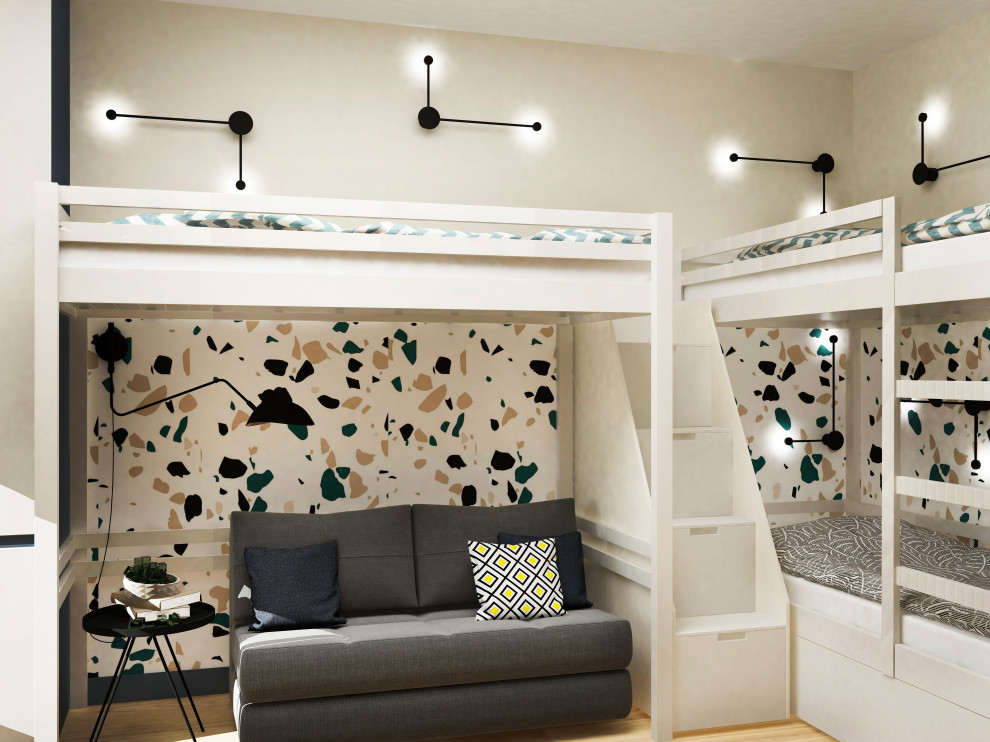 Квартира для семьи с тремя детьми "Стоун терапия"