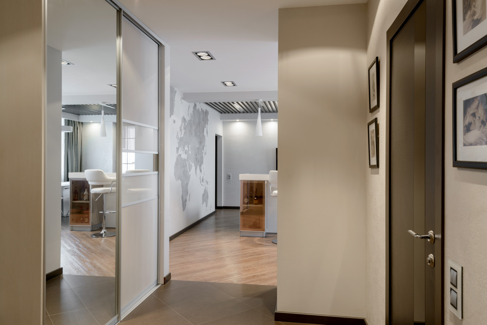 Трехкомнатная квартира-студия в современном стиле