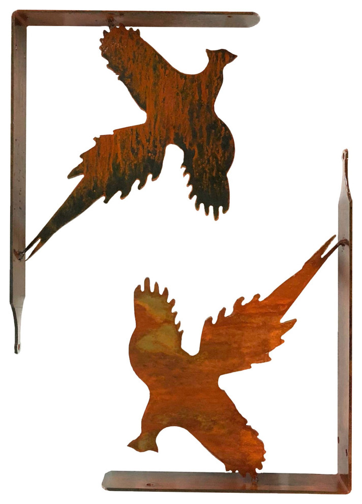 Shelf Brackets: Pheasant-Rust Patina