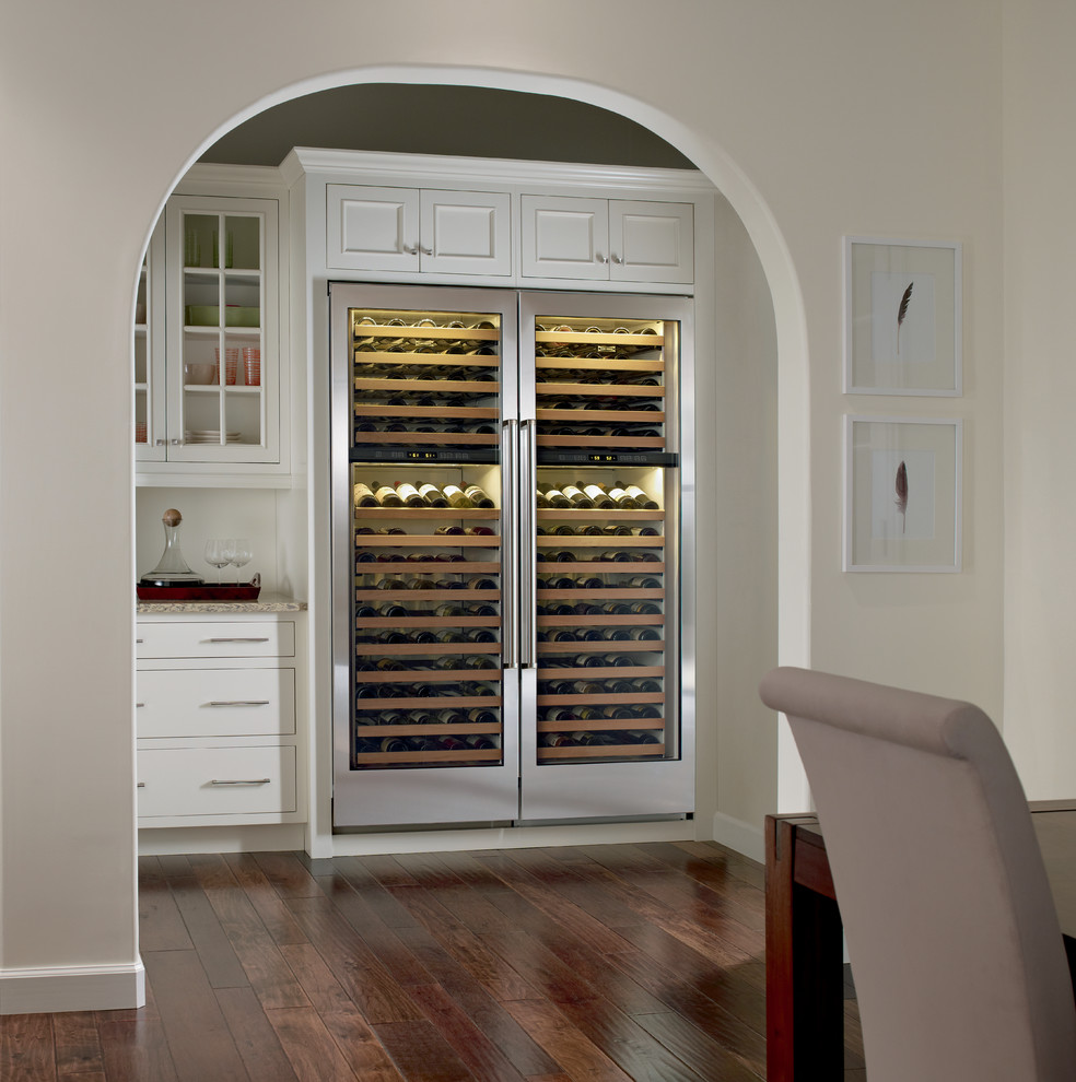 Transitional wine cellar in Los Angeles.