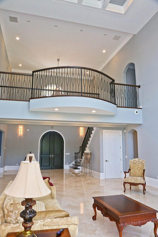 Inspiration for a huge mediterranean entryway remodel