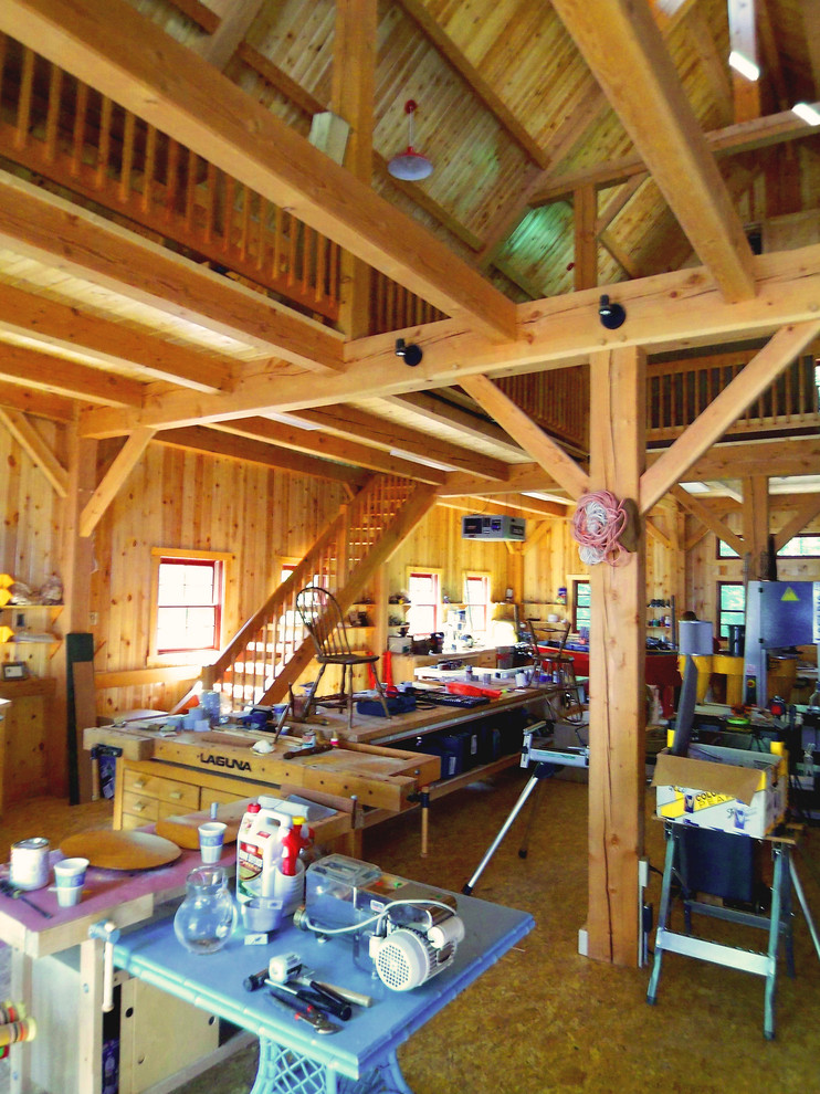 Large mountain style detached studio / workshop shed photo in Boston