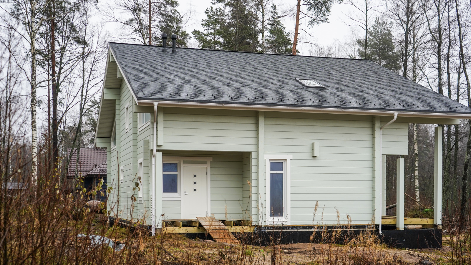 ОБЗОР ПОСТРОЕННОГО ДОМА ИЗ КЛЕЕНОГО БРУСА ПО ПРОЕКТУ ФОРТА 160