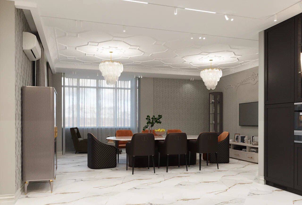 Столовая зона, вид со стороны кухни