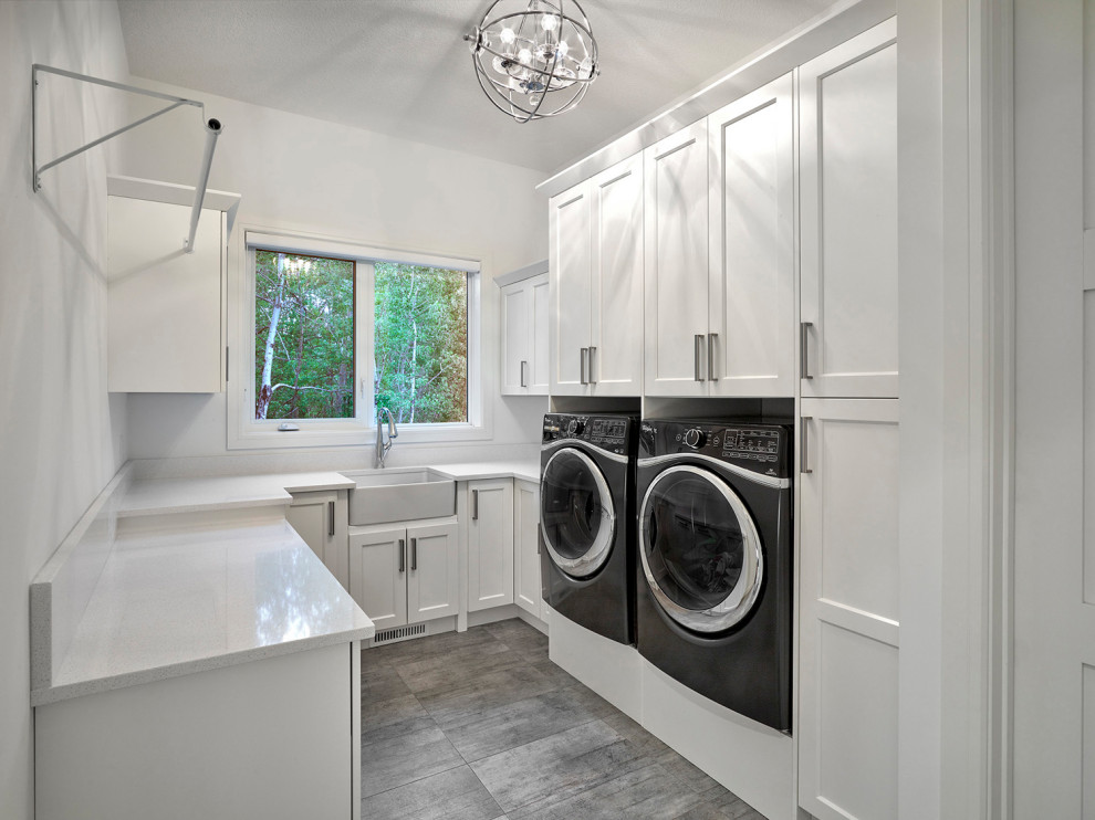 Inspiration for a transitional laundry room in Other.