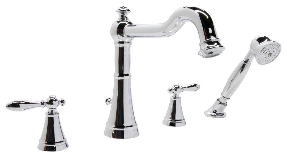 ANZZI Ahri Series 2-Handle Deck-Mount Roman Tub Faucet ...