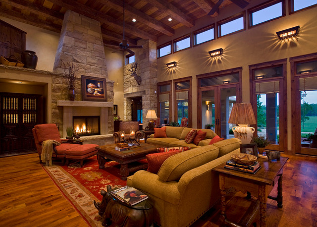 Ranch - Rustic - Living Room - austin - by Linda McCalla Interiors