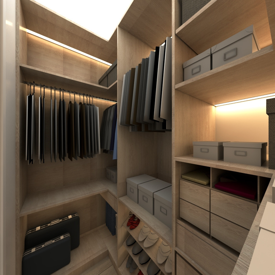 Дизайн интерьера гардеробной