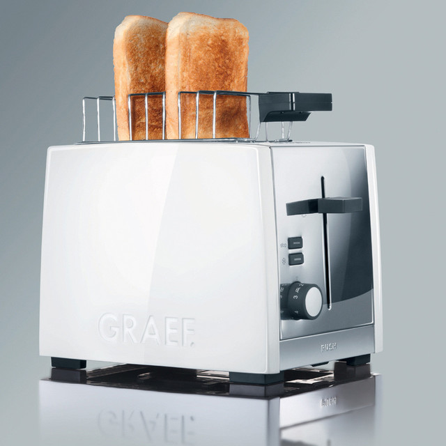 Graef 2 Slice White Toaster TO81.UK Contemporary Toasters by Amara