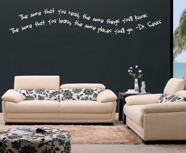 The More You Read Vinyl Wall Decal c010, Blue, 8 in.