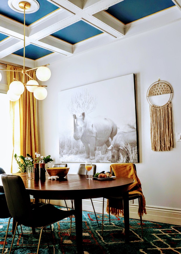 Inspiration for a transitional dining room in Other.