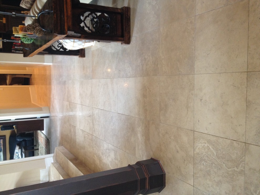 What paint Color goes best with this travertine flooring(open plan)?