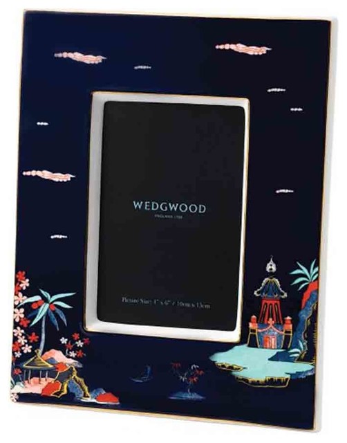 Wedgewood Wonderlust Frame 4"x6"" Blue Pagoda