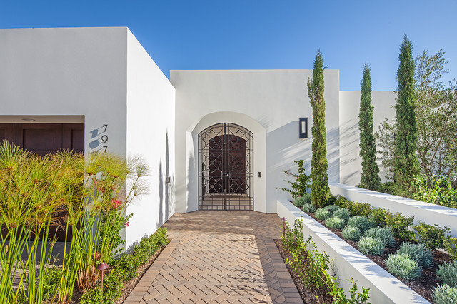 Modern, La Jolla mediterran-eingang