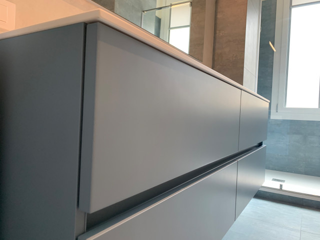 Trilocale milanese mq 95 modern-badezimmer