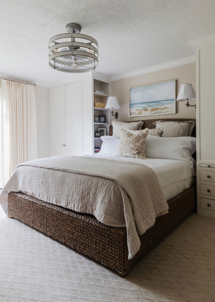 Inspiration for a coastal bedroom in Houston.