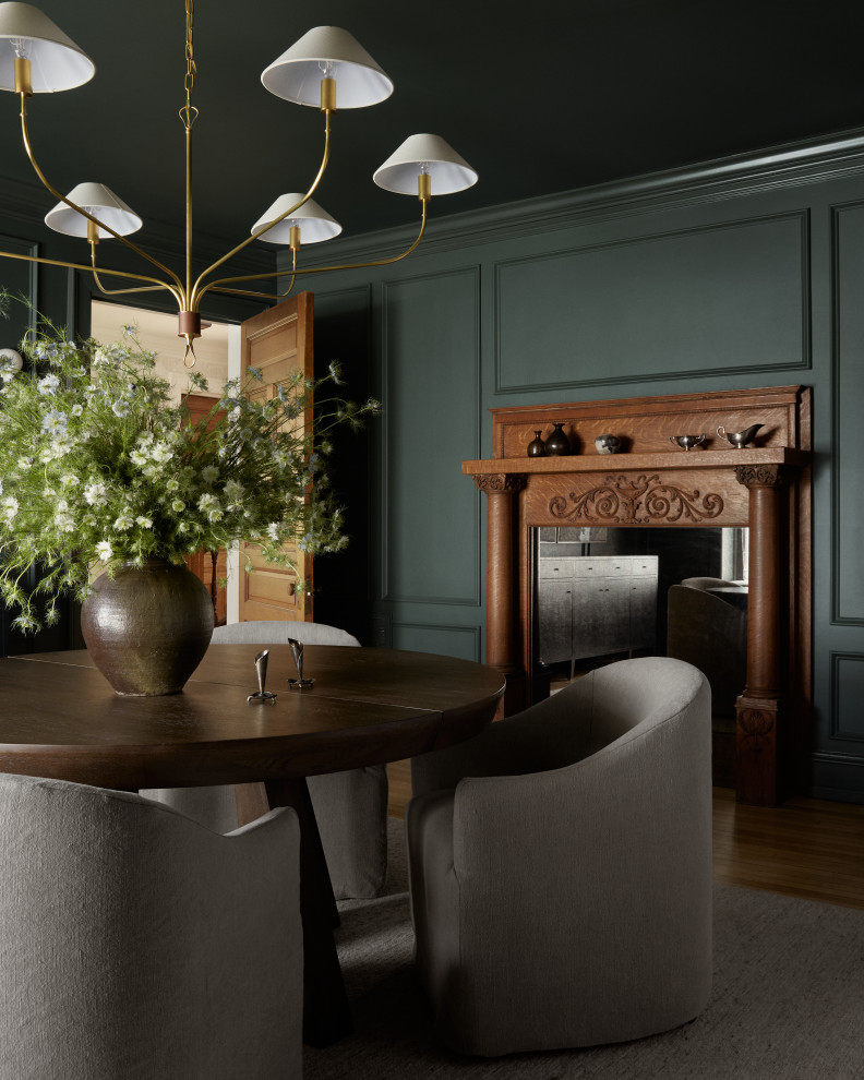 Example of a transitional dining room design in Philadelphia