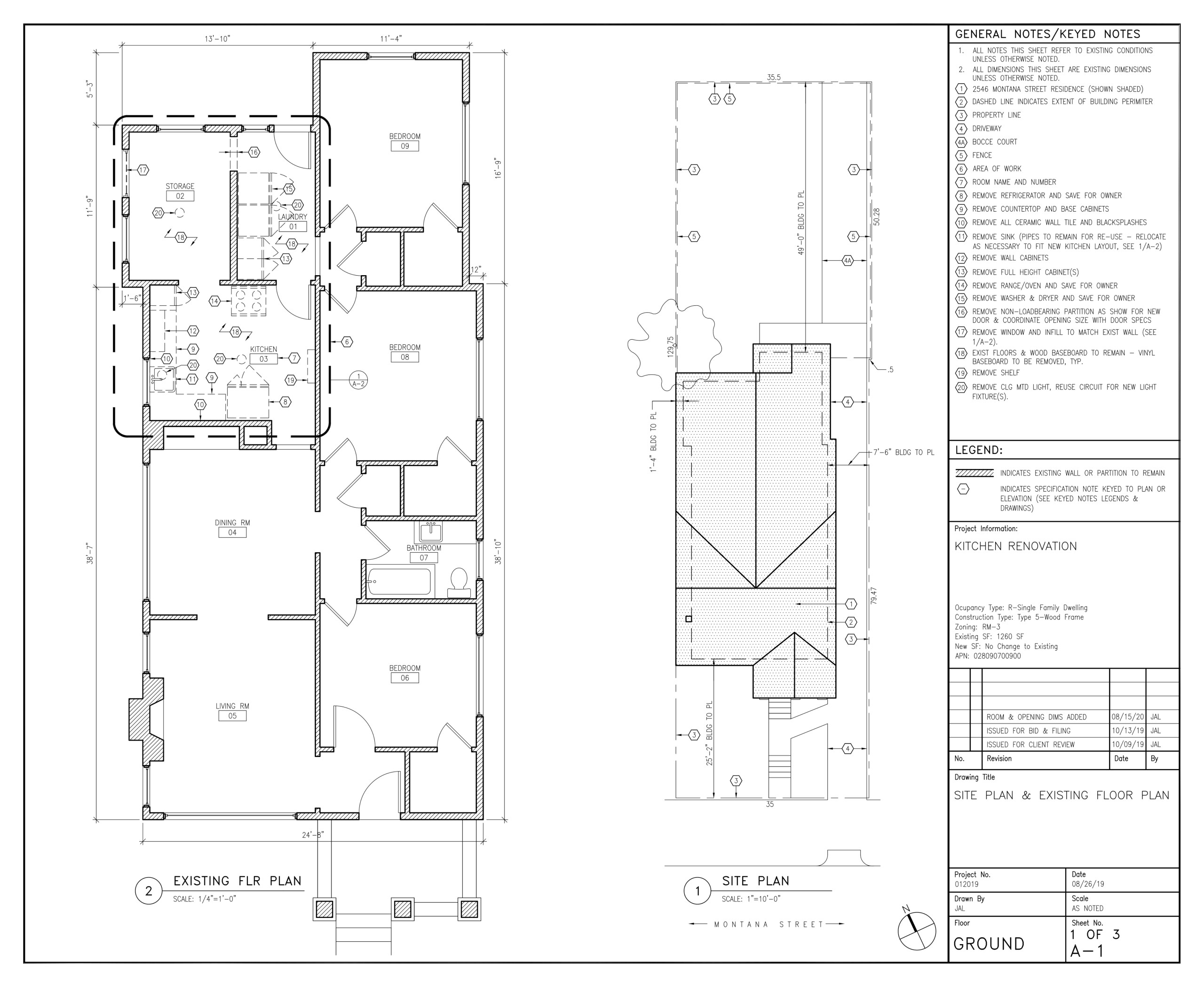 EXISTING SITE PLAN & FLOOR PLAN