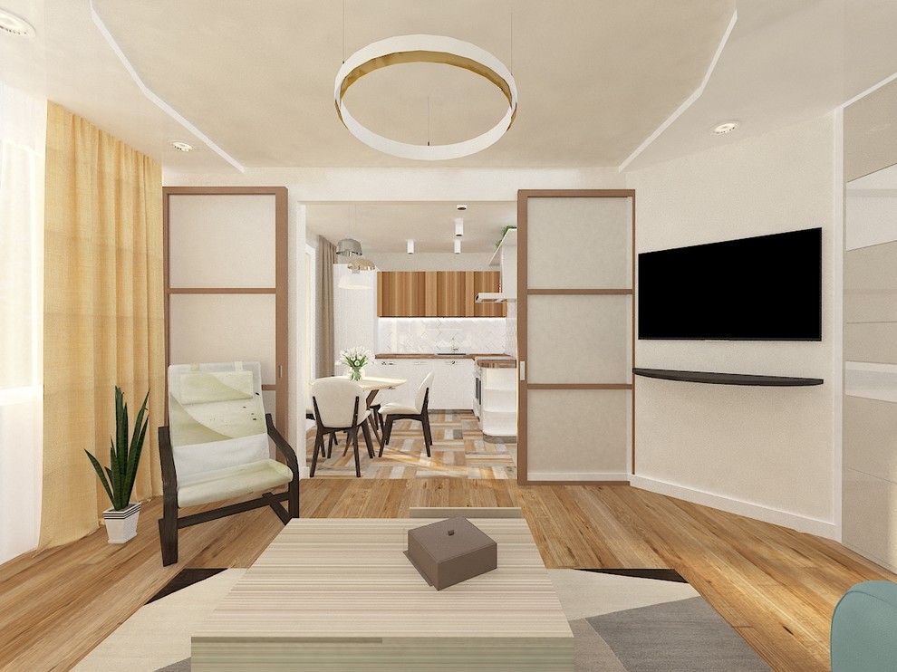 Вид из комнаты на кухню