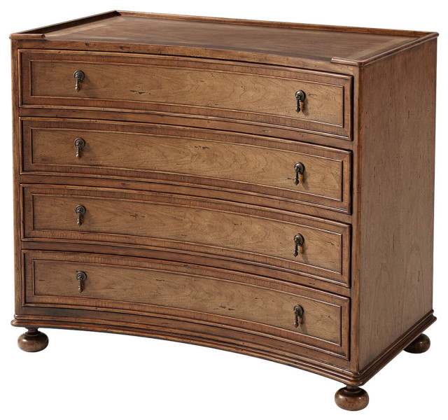 European Curved Chest of Drawers Traditional Dressers by English