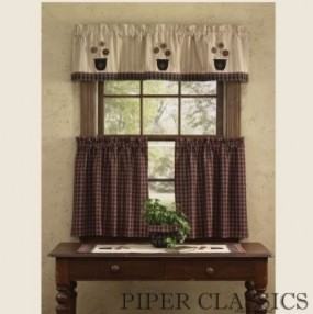 Bowl of Flowers Lined Valance Curtain