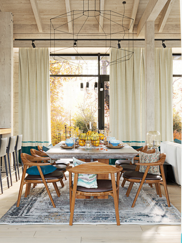 Яркий интерьер дачи на Дубровке