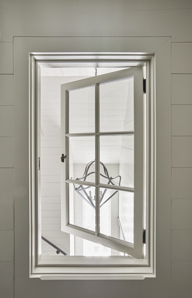 Hallway - transitional hallway idea in Charlotte