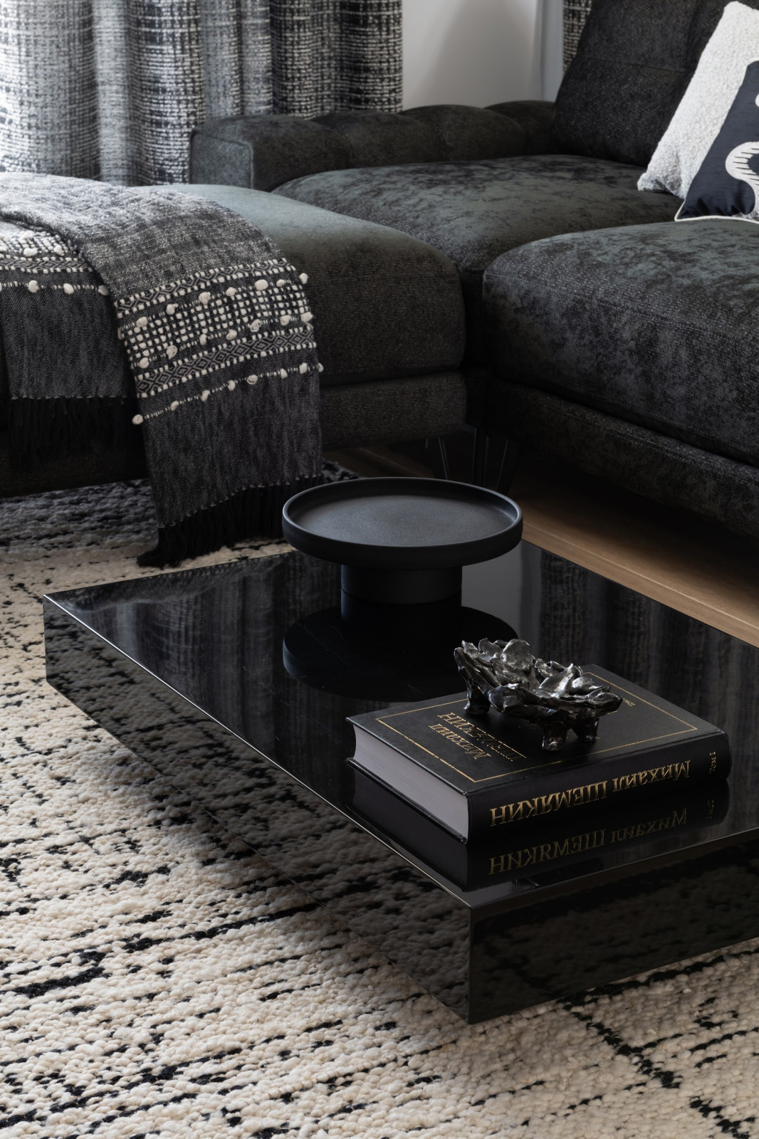 Частный дом в черно-белом цвете