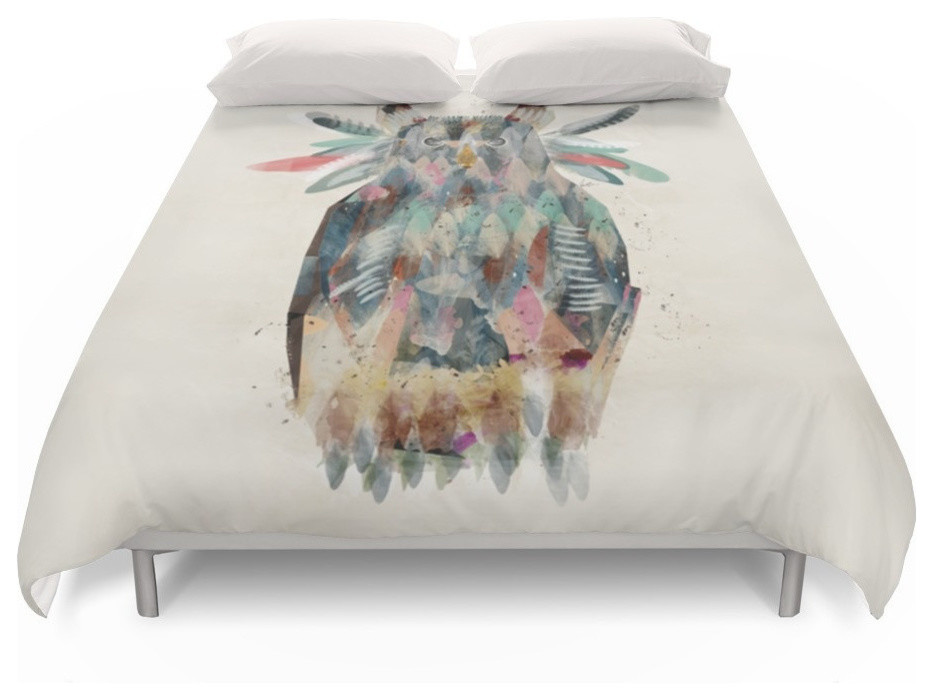 The Native Owl Duvet Cover Contemporary Duvet Covers And Duvet