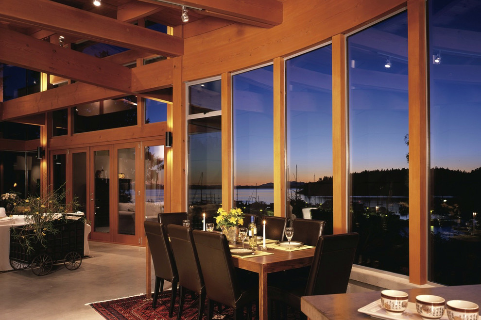 Design ideas for a country dining room in Vancouver.
