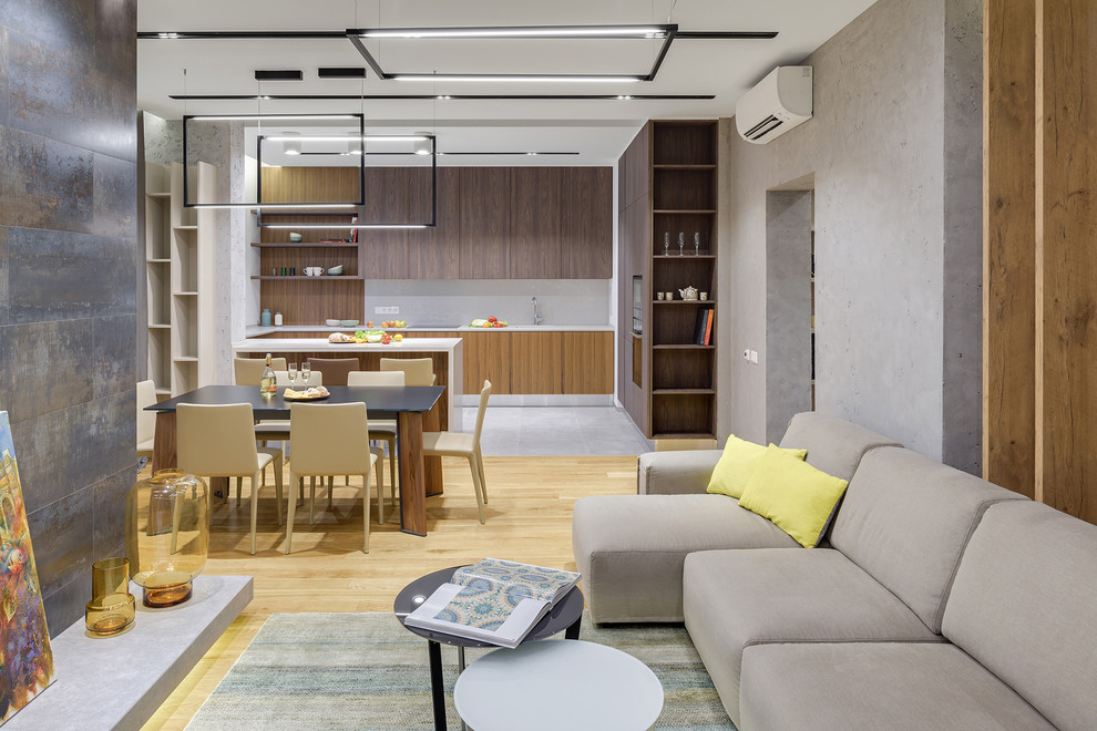 Мягкие линии мебели и зонирование