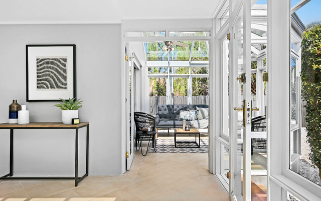Light Filled Conservatory Living transitional-entry