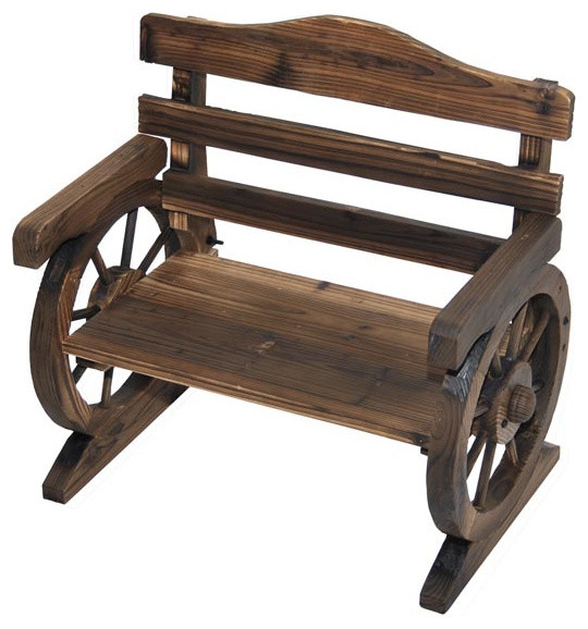 Rustic Wooden Wagon Wheel Design Junior, Outdoor Wagon Wheel Furniture