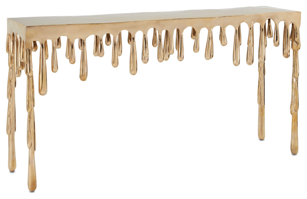 Liquid Gold Console Table Contemporary Console Tables by